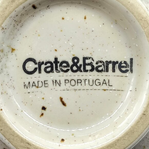 Crate & Barrel Blue Trim Grey Dot Ceramic Mug - Picture 7 of 7